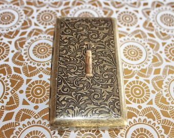 Porta-joias, carteira ou porta-cartões de visita com pingente de tee de golfe gravado em estilo vitoriano | Presente para golfistas | Estojo para tee de golfe feminino ou masculino