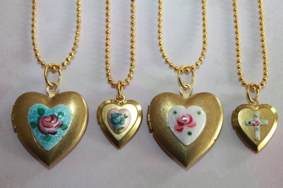 Childrens gold deals locket necklace