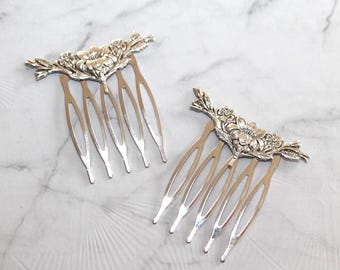 Victorian style Floral Posey hair combs – Elegant and Timeless Hair Accessories, Perfect for Weddings or Special Occasions