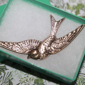 Horquilla francesa con diseño de golondrina - Horquilla para novia / Pinza para dama de honor / Estilo bohemio / Pinza para el cabello estilo bosque / Pinza para el cabello con diseño de pájaro / Pinza con diseño de golondrina