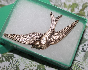 Swallow French Barrette - Bridal Hair Barrette | Bridesmaid Hair Clip | Boho Hair Style | Woodland Hair Clip | Bird Hair clip | Swallow Clip