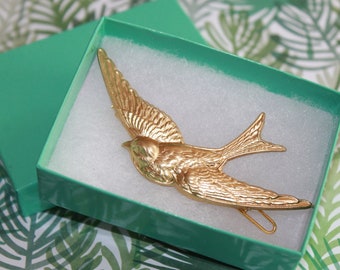 Swallow French Barrette beautiful gift or Bride/Bridesmaid hair accessory for the nature or bird lover!