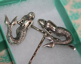 Mermaid Silver Tone Bobby Pins – Perfect for Beach Weddings, Everyday Glam, or a Touch of Whimsy!