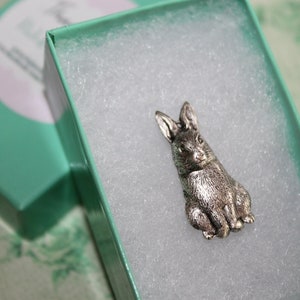 Petite Woodland Rabbit brooch/pin adds a bit of whimsy to any outfit!