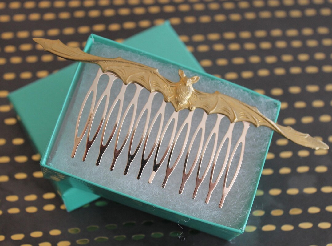 Batty for Bats! Brass Bat Comb – Dark Glamour for the Bat Crazy ...