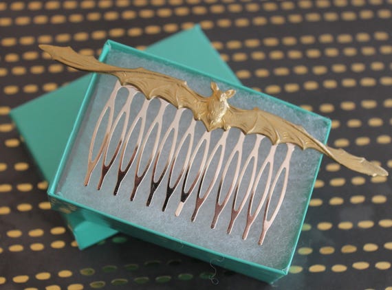 18 Halloween Accessories for a Little Everyday Spookiness 10 Brass Bat Hair Comb