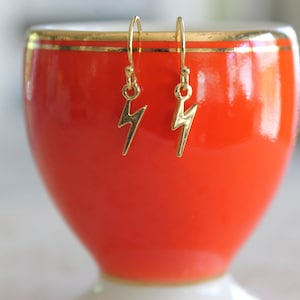 Electrify Your Style with Gold Vermeil Lightning Bolt Earrings–Nature-Inspired Spark of Energy & Elegance, Perfect for Thunderstruck Souls!