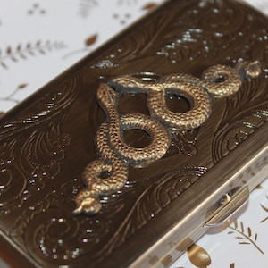 Victorian Style Cigarette Case, Golf Tee Case, Business Card Case - 1929, 1941, 1953, 1965, 1977, 1989, 2001, 2013, 2025 Year of the Snake image 3