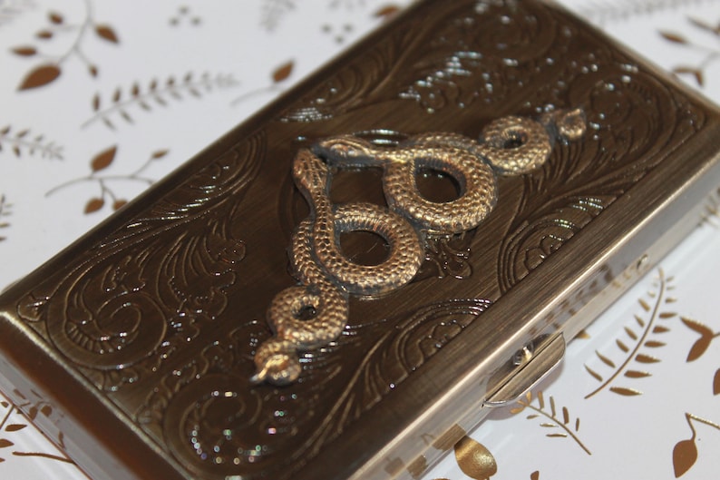 Victorian Style Cigarette Case, Golf Tee Case, Business Card Case - 1929, 1941, 1953, 1965, 1977, 1989, 2001, 2013, 2025 Year of the Snake image 3