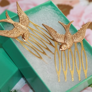 Swallow Hair Combs, Wedding hair, Bridal hair, Boho Wedding, Woodland Wedding, Bird Wedding, Vintage Wedding