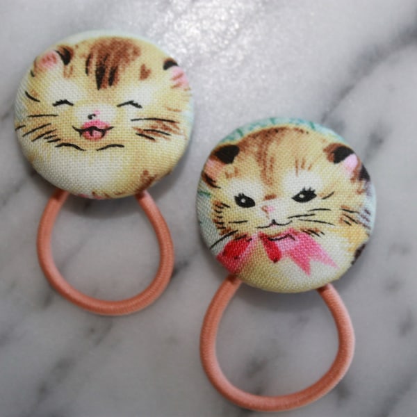 Kitten Pony tail holders make adorable party favors, gifts, everyday hair accessories