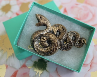 Snake Hair Clips Dark Academia Gold Medusa Snake Hair  display picture 1