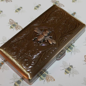 Portasigarette, porta biglietti da visita o porta tee da golf in stile vittoriano a forma di ape: regalo Lucky Bee per lui o per lei