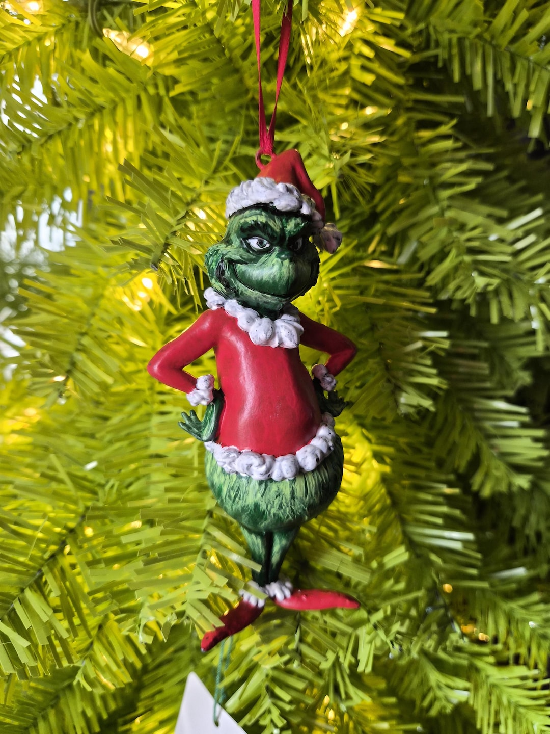 Green Holiday Grump Christmas Tree Ornament - Etsy
