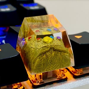 Thanos Infinity Gauntlet Keycap, Avengers Artisan Resin Keycap, Custom SA Esc Keycap, Cherry MX Keycap, Keyboard Gift for Boyfriend/Him