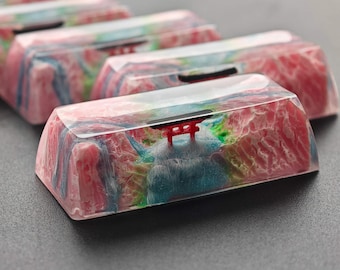 Handmade Sakura Torii Resin Keycap: Backlit Artisan Keycap