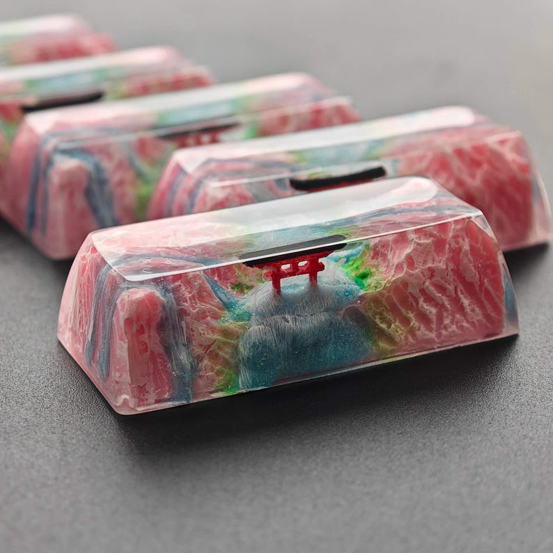 Handmade Sakura Torii Resin Keycap: Backlit Artisan Keycap - Etsy