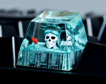 Resin Keycap, Handmade Skull Anime Keycap, Esc Keycaps, Cherry MX Keyboard Accessories SA Profile