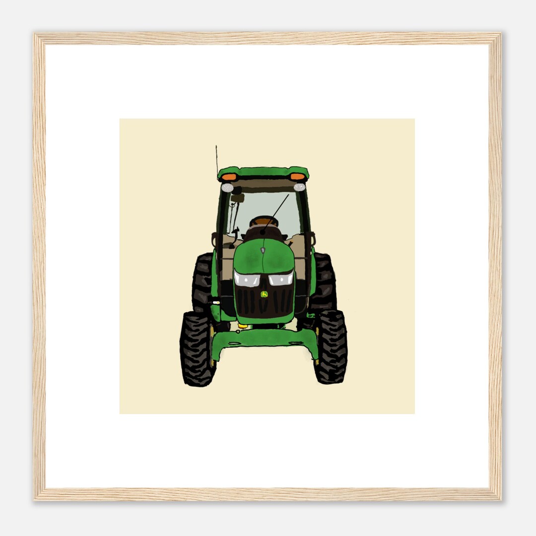 John Deere Tractor Drawing Digital Download Etsy