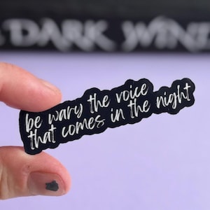 Ein dunkles Fenster | Kindle Sticker | Sei vorsichtig mit der Stimme | Shepard King Serie | Zitat | Vorsehung Karten | Rahel Gillig | Wasserfest | Vinyl