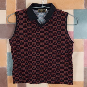 vintage FENDl ズッカ総柄ポロシャツ　美品 美品 FENDI フェンディ ズッカ柄 半袖 ポロシャツ 44 ロゴ