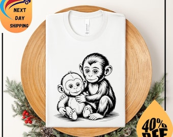 Baby Monkey Punch Shirt, Animal Lover Gift, Cute Monkey T-Shirt, Team Punch,Wildlife Shirt,Cozy Graphic Tee