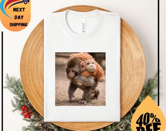 Baby Monkey Punch Shirt, Animal Lover Gift, Cute Monkey T-Shirt, Team Punch,Wildlife Shirt,Cozy Graphic Tee