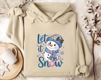 Let It Snow Sweatshirt, Christmas Snowman Sweatshirt, Christmas Sweatshirt, Snowman Shirt, Snowman T-Shirt, Christmas Shirts for Women