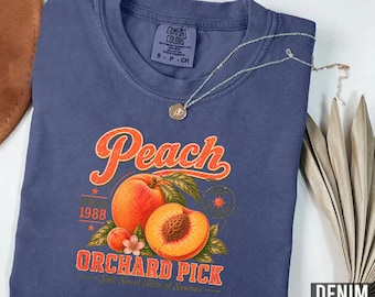 Peach Orchard Pick T-Shirt: Georgia 1988 Summer Graphic Tee