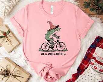 Off to Cause a Kerfuffle Frog Tshirt, Sarcastic Shirts, Funny Sayings, Adult Humor Shirt, Frog Meme Shirt, Mental Health Shirt, Funny Shirts