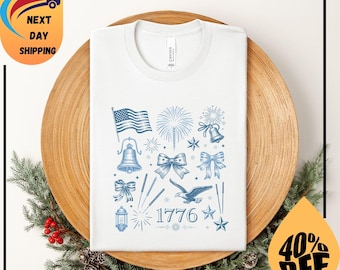250 Years Of Freedom Coquette Bow Shirt, 4th of July Women's Shirt, Girly 4th of July Shirt, Patriotic Women Shirt, USA 250