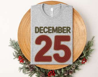 December 25 Shirt, Christmas Tee, Merry Xmas Tee, Xmas Party Gift, Winter Season Shirt, Vintage Christmas Tshirt, December Shirt