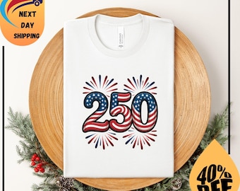 Retro Usa 250 Shirt, 250 Years of Freedom, Celebrate 250th Anniversary Shirt Usa Flag Tee 4th of July Shirt Patriotic Gift