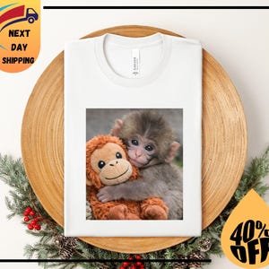 Baby Monkey Punch Shirt, Animal Lover Gift, Cute Monkey T-Shirt, Team Punch,Wildlife Shirt,Cozy Graphic Tee