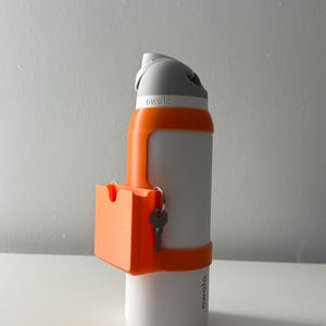 For the Owala FreeSip 40oz - Custom Name Band with Phone Dock, Carrying Pouch and Dual Key Ring Holder - Stylish and Functional Upgrade
