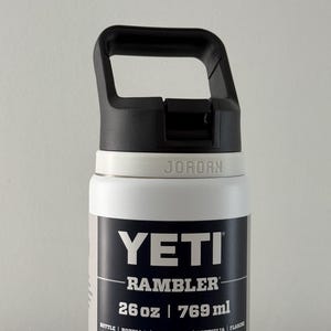 Yeti Rambler 26oz, 36oz & 46oz - Personalized Name Band for your Water Bottle - Available in 11 different colors