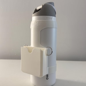 For the Owala FreeSip 32oz - Custom Name Band with Phone Dock, Carrying Pouch and Dual Key Ring Holder - Stylish and Functional Upgrade