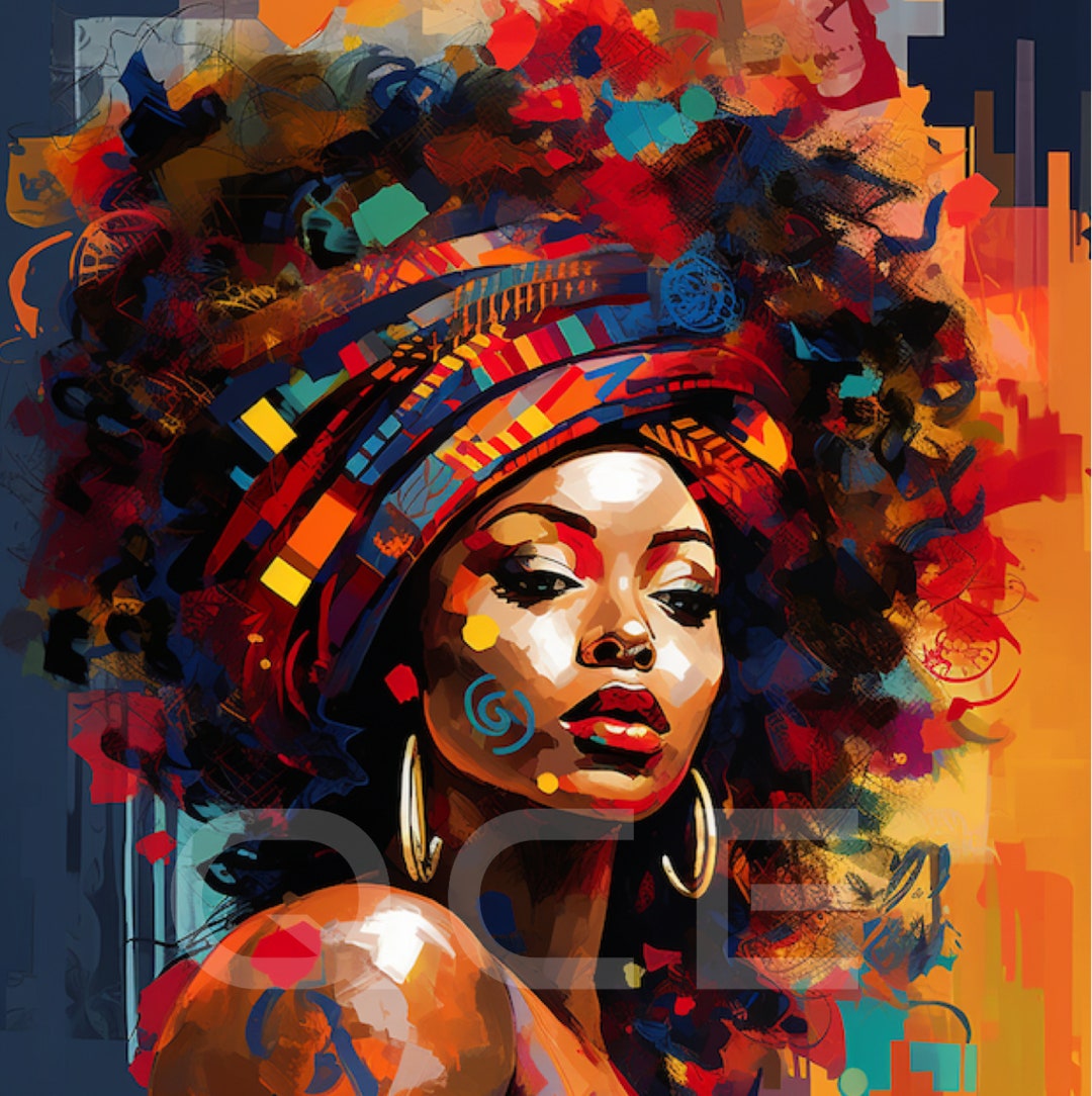 Vibrant Afrocentric Digital Art Bundle High-resolution Jpgs
