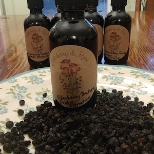 Organic Elderberry Tincture, Double Extraction, Immunity Boost, 2oz