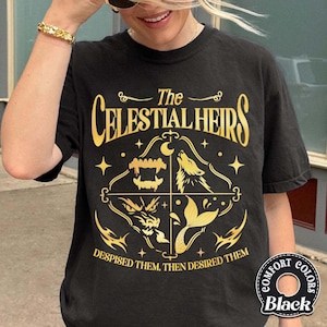 Celestial Heirs Band Comfort Colors Shirt, Zodiac Academy Shirt, Darius Acrux, Caleb Altair, Max Rigel, Seth Capella, Professor Lance Orion