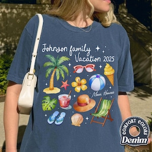 Custom Family Beach Trip Shirt, Custom Family Vacation 2025 Comfort Colors Shirt, Making Memories Together Family Matching Shirt