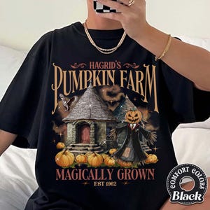 Hagrid&#39;s Pumpkin Patch Comfort Colors Shirt, Fall Shirt, Hagrid&#39;s Pumpkin Farm Halloween Tee, Spooky Season Gift, Pumpkin Thanksgiving Shirt