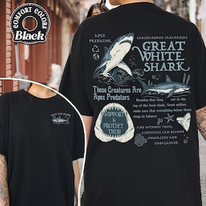 Shark Week Comfort Colors Shirt, Respect The Locals Sweatshirt, Save The Shark Shirt, Protect Our Oceans Words on Back, Shark Lover Gift