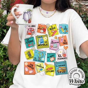 Spanish Teacher Comfort Colors Shirt, Bilingual Teacher Gift, Maestra Tee, Dual Language Shirt, Fun Teacher Apparel, Esl Teacher Shirt