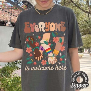 Idaho Teacher Comfort Colors Shirt, Everyone Is Welcome Here Shirt, Inclusion and Equality Shirt, Protest and Resist Shirt