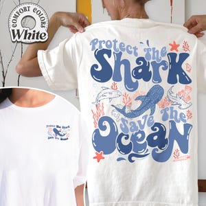 Protect Shark Save The Oceans Comfort Colors Shirt, Respect The Locals Shirt, Shark Week Shirt, Summer Beach Shirt,Shark Lover Gift