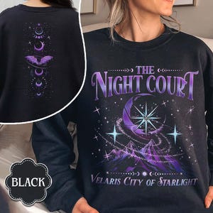 The Night Court Sweatshirt, Velaris City Of Starlight Shirt, ACOTAR Inspired, SJM Merch, Bookish Tee For ACOTAR Fans