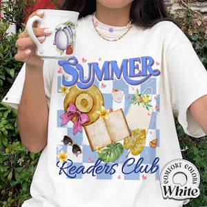 Summer Readers Club Comfort Colors Shirt, Summer Bookcation Shirt, Beach Book Lover Tee, Summer Vibe, Salty Readers Shirt, Gift for Readers