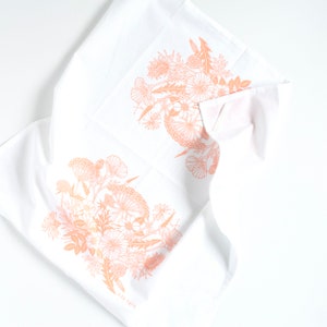 wildflowers tea towel, flower flour sack towel, spring decor, mothers day gift image 3