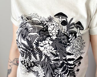 Regrow Unisex T-shirt, Mushroom Shirt, Lichen, Moss Tshirt